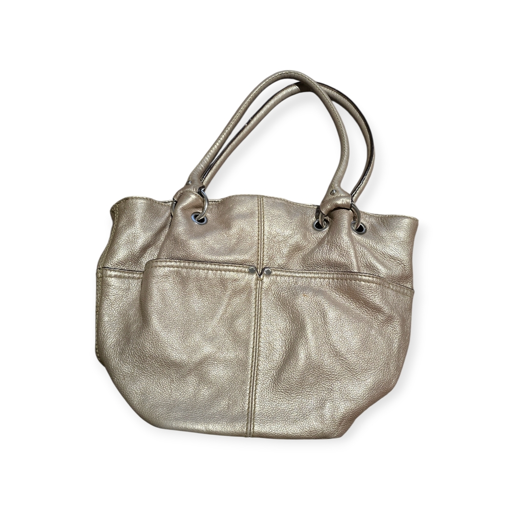 Tignanello Metallic Gold Leather Shoulder Bag - Picture 7 of 13